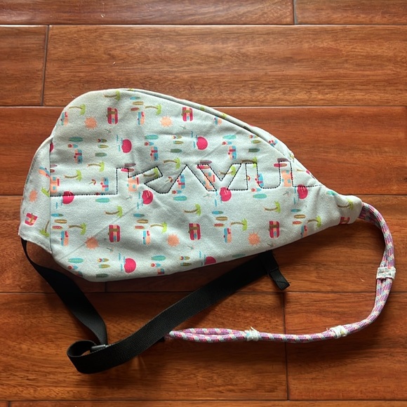 Kavu Rope Slingback Beach Camper Themed Bag, Light Blue, 4 Pockets - Picture 5 of 8